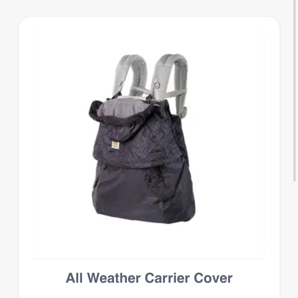 Ergobaby All Weather Carrier Cover in Black and Gray